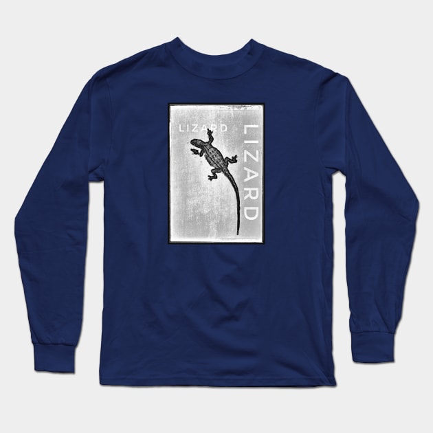 Grey slate lizard Long Sleeve T-Shirt by Borges